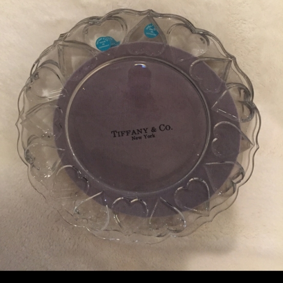 Tiffany & Co. Heart Crystal Plates - Picture 3 of 4